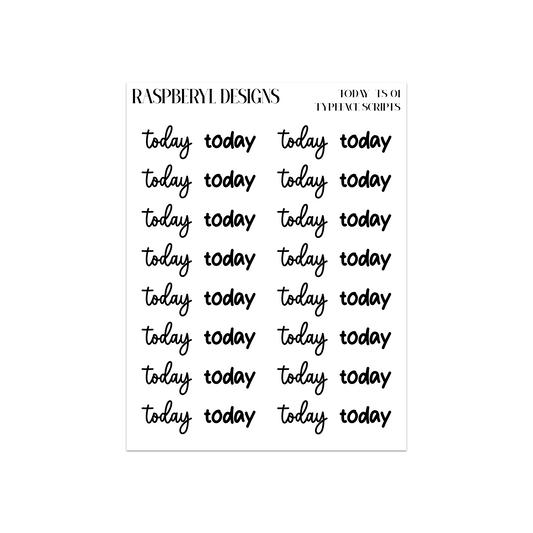 Today - Script Sticker - Typeface- 01