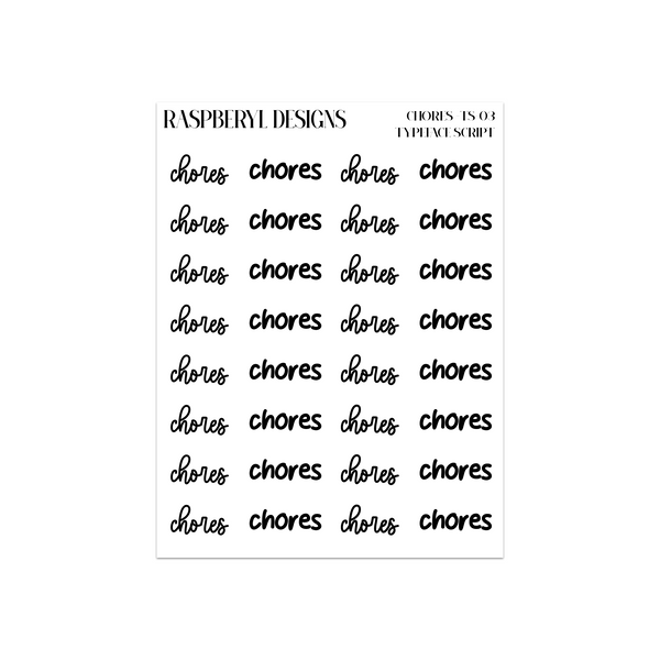 Chores - Script Sticker - Typeface- 03