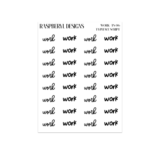 Work - Script Sticker - Typeface- 06