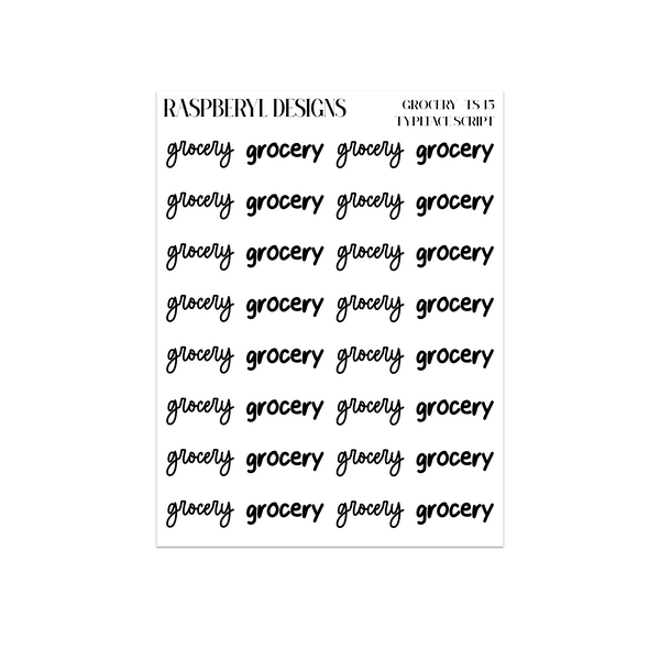 Grocery - Script Sticker - Typeface- 15