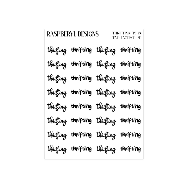 Thrifting - Script Sticker - Typeface- 18