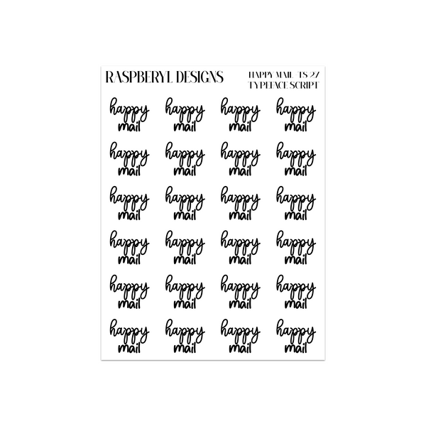 Happy Mail - Script Sticker - Typeface- 27