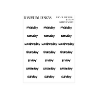 Days Of The Week - B - Script Sticker - Typeface- 29