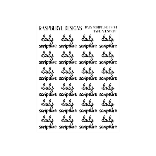 Daily Scripture - Script Sticker - Typeface- 34