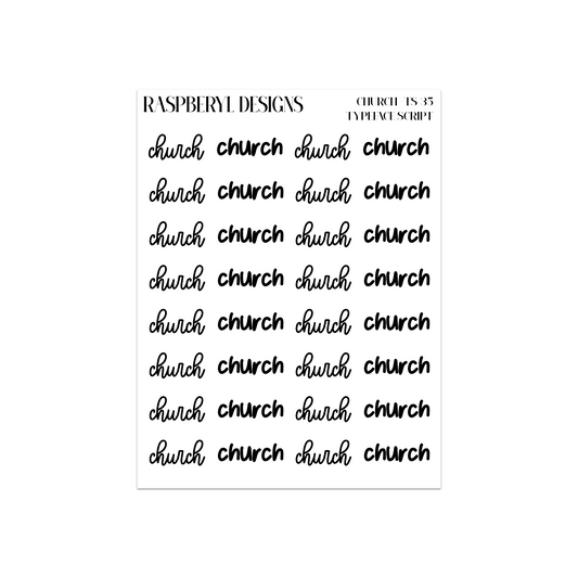 Church - Script Sticker - Typeface- 35