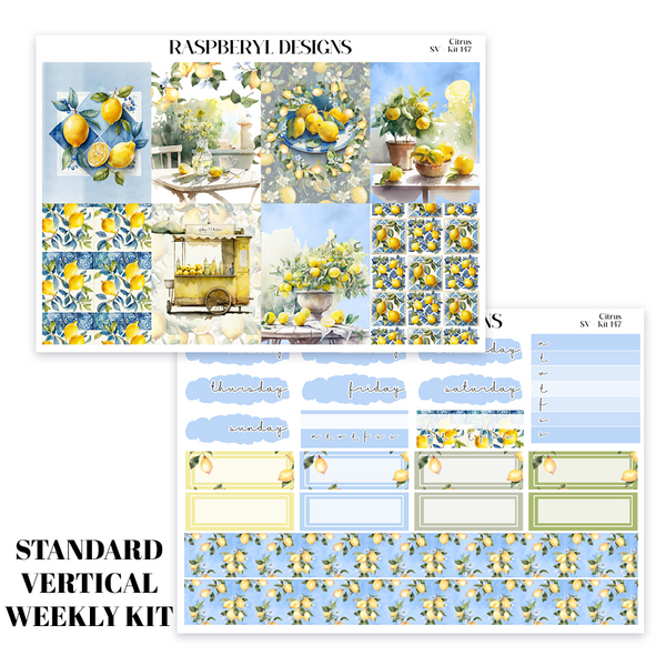 Standard Vertical Weekly - Citrus - Kit 147