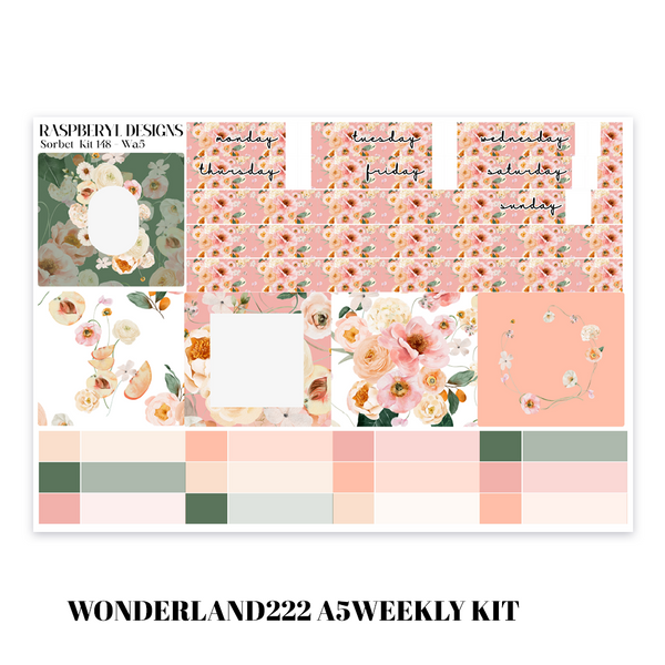 Wonderland222 A5 Weekly - Sorbet - Kit 148
