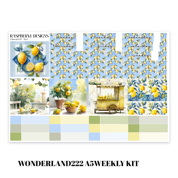 Wonderland222 A5 Weekly - Citrus - Kit 147