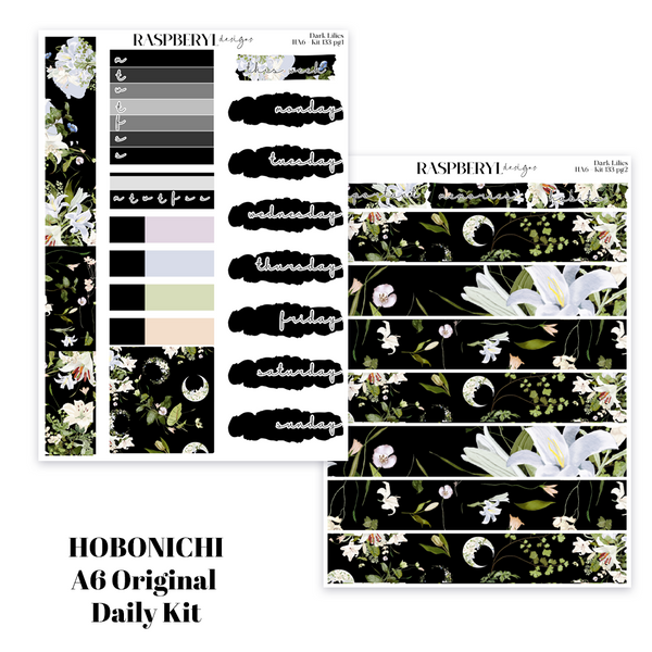 HOBONICHI ORIGINAL DAILY - Dark Lilies Blackout Kit 133
