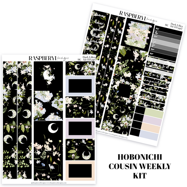 HOBONICHI COUSIN Weekly - Dark Lilies Blackout Kit 133