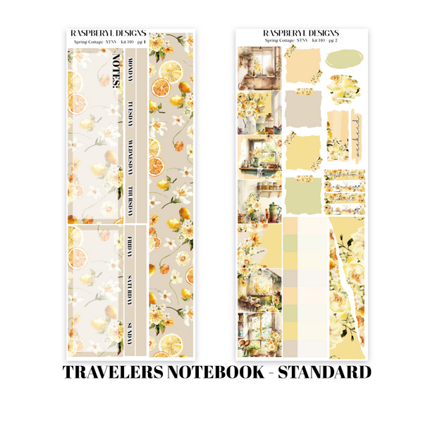 TRAVELER'S NOTEBOOK - STANDARD VERTICAL - Spring Cottage Kit 140