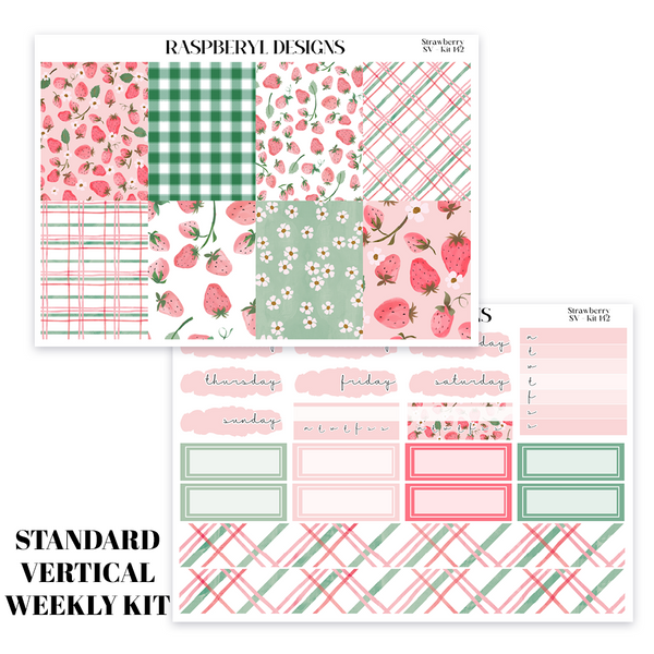 Standard Vertical Weekly -  Strawberry Kit 142