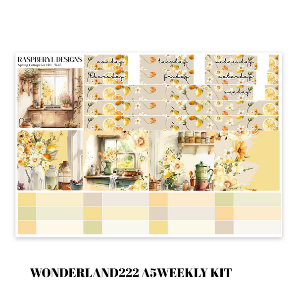 Wonderland222 A5 Weekly - Spring Cottage Kit 140