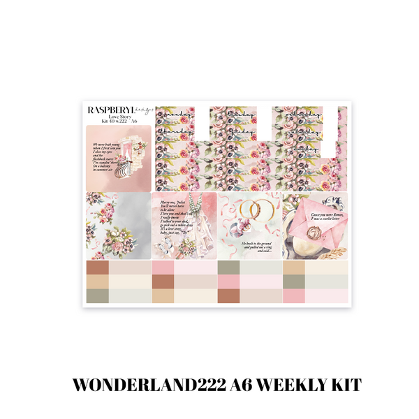 Wonderland222 A6 Weekly - Love Story Kit 40