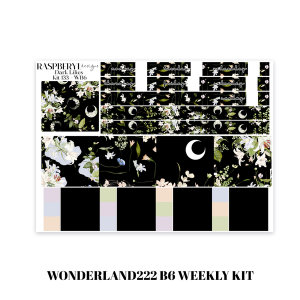 Wonderland222 B6 Weekly - Dark Lilies Blackout Kit 133